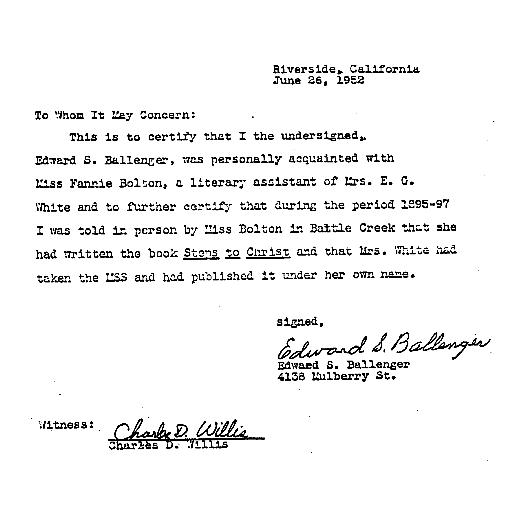 [O�wiadczenie E. Ballenger'a]